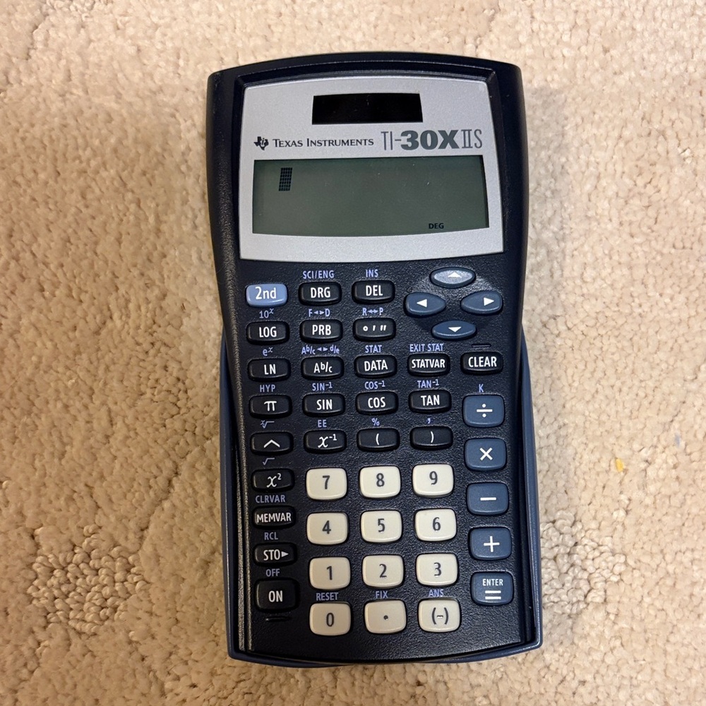 Texas Instruments TI-30X IIS Dual-Line Calculator in Dark Blue Basically New - Picture 3 of 6
